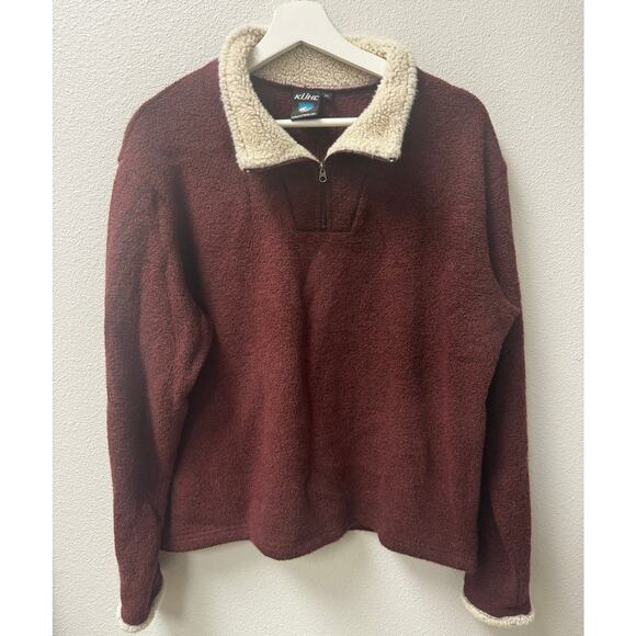 Kuhl Men's 1/4 Zip Alfaca Fleece 1/4 Zip Long Sleeve Sweater Size XL‎ Dark Brown - Picture 1 of 8